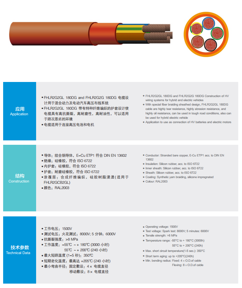 电动汽车充电电缆